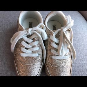 Gymboree Toddler Girl Gold Glitter Shoes Size 10